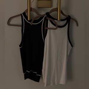 MANGO tank tops - black & white